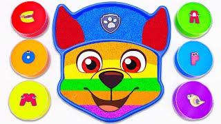 Satisfying Video  How To Make Rainbow Chase Paw Patrol Bathtub With Glitter Slime Cutting ASMR