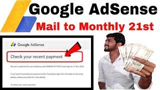 Google adsense check payment  Google Adsense Earning mail to Gmail  Adsense payment mail to gmail