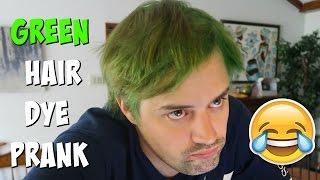 GREEN HAIR DYE PRANK - Top Wife vs Husband Pranks