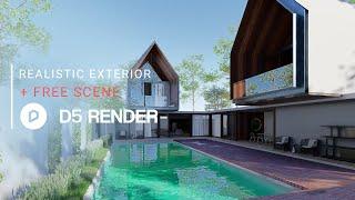 Realistic Exterior Render with D5 Render  Private House 267  Downloadable Project File Included