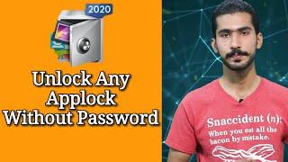 How To Unlock Applock Without Password  unlock applock if setting is locked