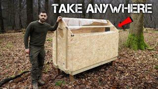 Instant Folding Tiny Cabin with Skylight and Wood Burner