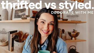 THRIFTED VS STYLED DECORATE WITH ME  Home decor on a budget.