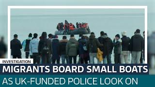 Undeterred unfazed uninterrupted French police watch migrants illegally cross Channel  ITV News