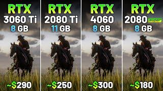 RTX 3060 Ti vs RTX 2080 Ti vs RTX 4060 vs RTX 2080 SUPER - Test in 12 Games in 2024