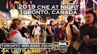 2019 CNE night walk 4k Toronto walking video
