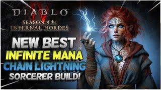 INFINITE MANA CHAIN LIGHTNING SORCERER Diablo 4 Season 5 Build Guide