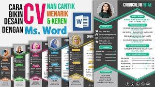 Contoh Cara Buat CV Lamaran Kerja dengan Microsoft Word