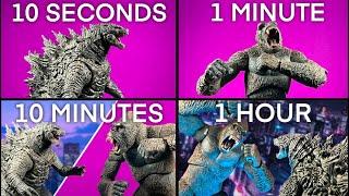 SPEED CHALLENGE Godzilla x Kong Stop Motion 10 Seconds 1 Minute 10 Minutes 1 Hour