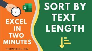 Sort by Text Length in Excel 2 Easy Ways