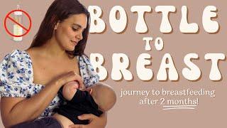BOTTLE TO BREASTFEEDING Transition After 2 months  Our Journey