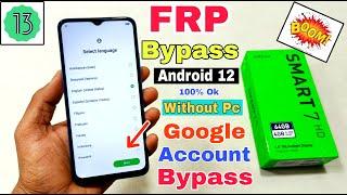 Infinix Smart 7 HD FRP Bypass Android 12  Infinix X6516 Google Account Bypass Without Pc 