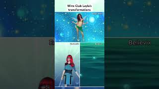 Winx Club SPOOF Layla’s  Aisha’s Magic Winx Enchantix and Believix transformations