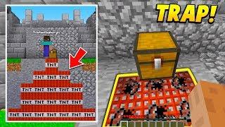 I Created a FAKE Chest TRAP To See If Players Notice It.. Minecraft TROLLING