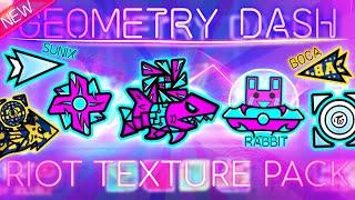 NEW ICONS RIOT TEXTURE PACK NEONCYBER  Medium & High Android & Steam  Geometry Dash 2.11