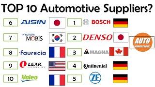 TOP 10 Automotive suppliers HOW MANY DO YOU KNOW? Worlds largest #Automotive Suppliers in 2021