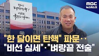 한 달이면 하야·탄핵 명태균 발언 파문‥비선실세 벼랑 끝 전술 2024.10.08뉴스데스크MBC