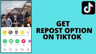 How To Get The Repost Button On Tiktok