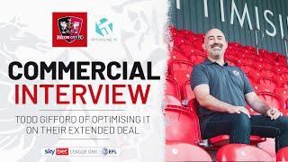 Todd Gifford of Optimising IT on extending their deal with City  Exeter City Football Club