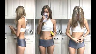 幼教小巫3升水撑肚挑战 ----Chinese hot girl belly stuffing and puke by drink 3L water.