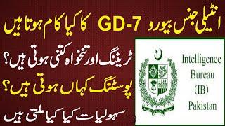 What Work Of Intelligence Bureau IB GD 7 Jobs Traning Salary Posting Facilities  Permotion 2023