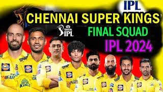 IPL 2024 Chennai Team Full and Final Squad  CSK Confirmed Players List 2024  CSK Team 2024