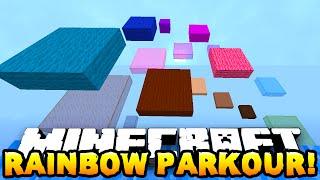 Minecraft RAINBOW PARKOUR RACE Sky Parkour wPrestonPlayz Vikkstar Lachlan & Pete