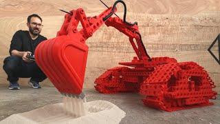 A GIANT 3D PRINTED DIGGER THAT WORKS