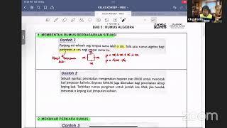 RUMUS ALGEBRA FORM 1 - FORM 5