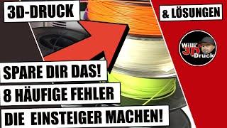 8 häufige Fehler im 3D Druck für Anfänger und wie man sie vermeidet