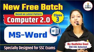 Computer Free Batch Class-3 Microsoft Word MS Word in Detail