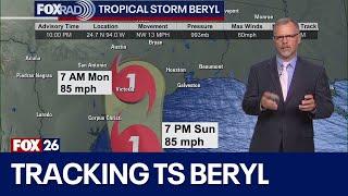 Tropical Storm Beryl update Latest path impacts to Texas and Houston
