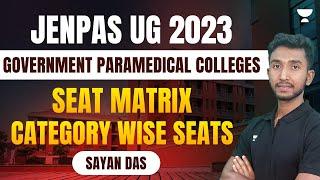 JENPAS UG 2023 Govt. Paramedical Colleges  Seat Matrix  Category Wise Seats  Sayan Das