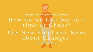 How do we live Joy in a time of Chaos? The New Elephant News about Changes.