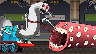 CURSED THOMAS THE TRAIN VS TRAIN EATER Horror Cartoon Animation