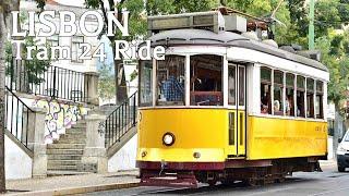  LISBONs Tram 24 Ride Portugal  4K HDR 60fps