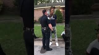 #blm # police police           cop get owned and walk away shameful