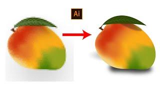 Mango Vector Design Tutorial  how to make vector fruits in adobe illustrator .