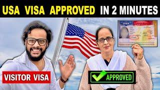 USA VISITOR VISA APPROVED IN 2 MINUTES  Tourist Visa Pe America Kaise Jaa Sakte Hai  Indian In USA