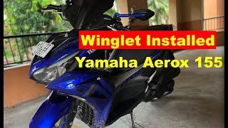 WINGLET Installed on Yamaha Aerox 155  How to install winglet on Scooter