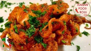 Baby Octopus tomato sauce - BEST RECIPE - Italian guazzetto original