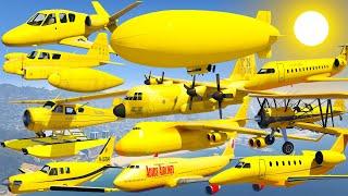 GTA V Every Yellow Airplanes Summer Sunny Best Extreme Longer Crash and Fail Compilation