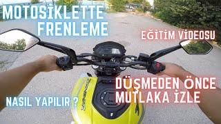 Motosiklette Frenleme Nasıl Yapılır ? Düşmeden Önce mutlaka İzle  Motosiklet Eğitim Videoları