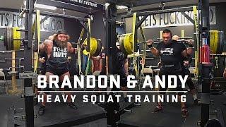 Brandon Allen & Andy Huang Heavy Squat Training - Hitting 825lbs  Iron Rebel