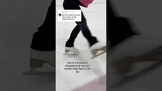 why do skaters wear their pants over their skates? #figureskating #iceskating #figureskater #skate