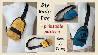 DIY BODY BG SLING BAG SEWING TUTORIAL  sew - a - long #9