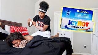 ICY HOT MASSAGE PRANK ON GIRLFRIEND SHE FREAKS OUT