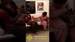 Ladies Fight in Metro #shorts #ladies #fight #ladai #jhagda #youtubeshorts #train #metro