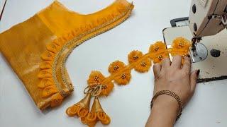 सबसे आसान और बेहतरीन ब्लाउज डिजाइन बनाना सीखे  gorgeous blouse design cutting and stitching