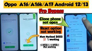 Oppo A16A16kA17 Frp bypass Android 1213Oppo cph2349cph2269 Frp unlock clone phone not open2023